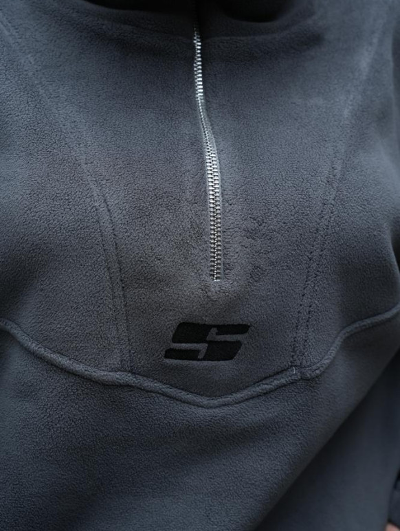 Флісовий жіночий спортивний костюм. Графіт