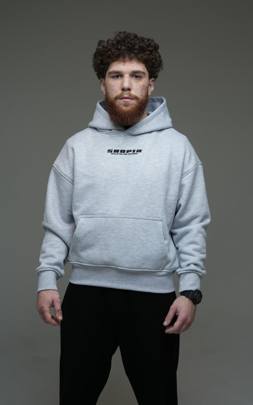 OVERSIZE чоловічий худі, сірий