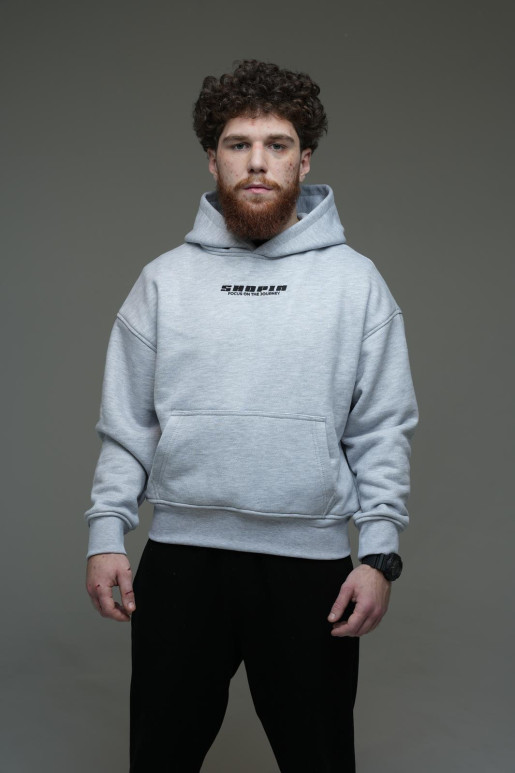 OVERSIZE чоловічий худі, сірий