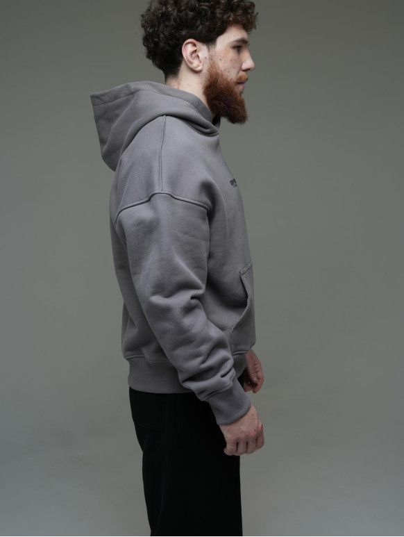 OVERSIZE чоловічий худі, теплий графіт