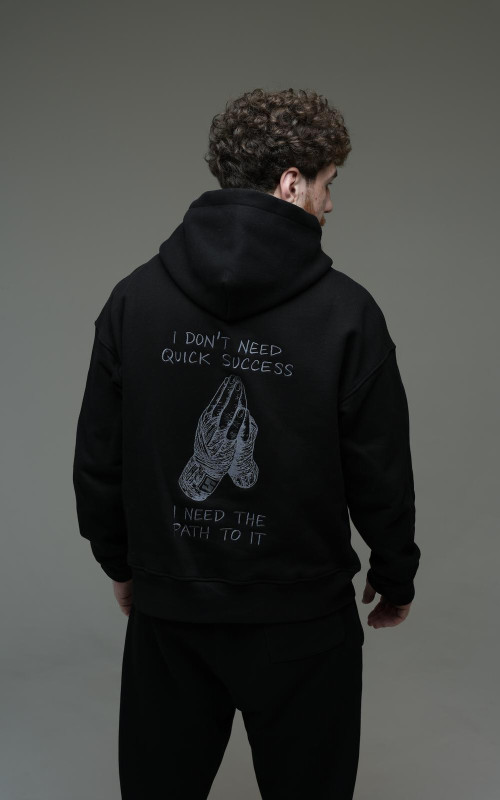 OVERSIZE чоловічий худі, чорна