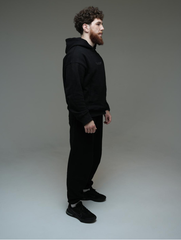 OVERSIZE чоловічий худі, чорна