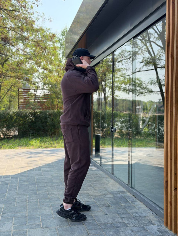 Чоловічий спортивний костюм Polar Fleece шоколад