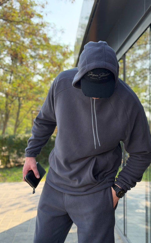 Чоловічий спортивний костюм Polar Fleece темно-сірий