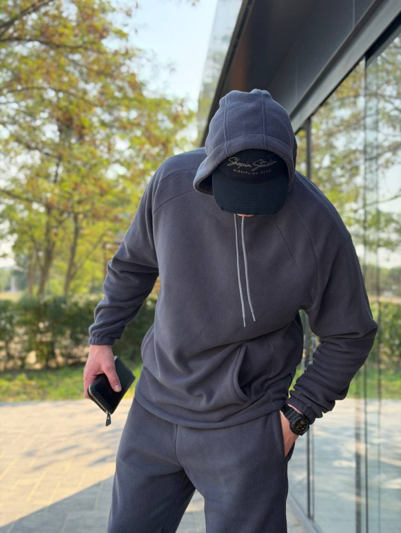 Чоловічий спортивний костюм Polar Fleece темно-сірий