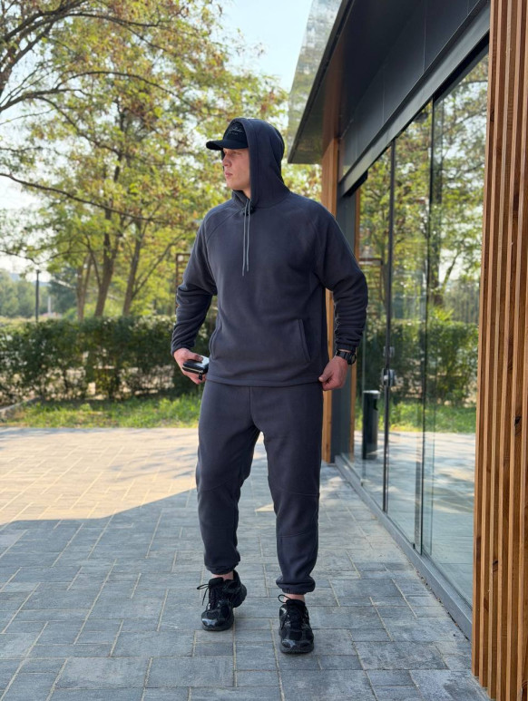 Чоловічий спортивний костюм Polar Fleece темно-сірий