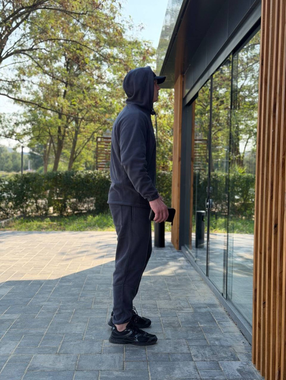 Чоловічий спортивний костюм Polar Fleece темно-сірий