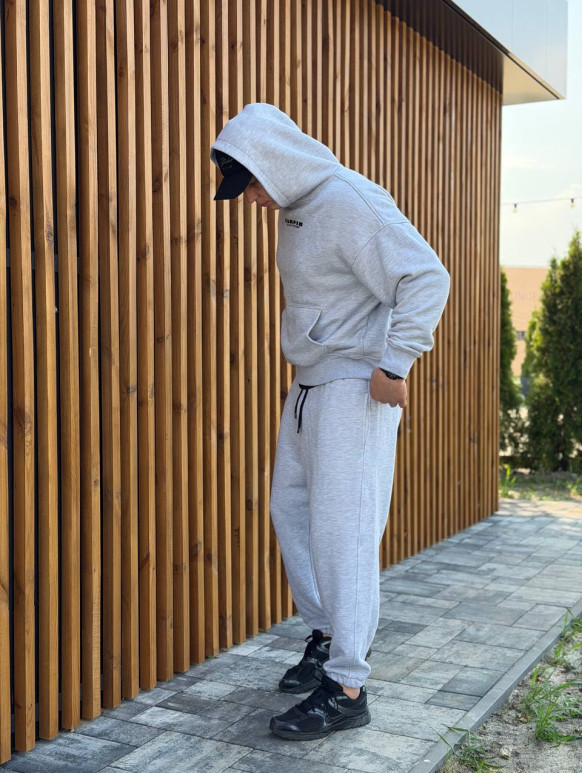 Чоловічий костюм PREMIUM Cotton світло-сірий