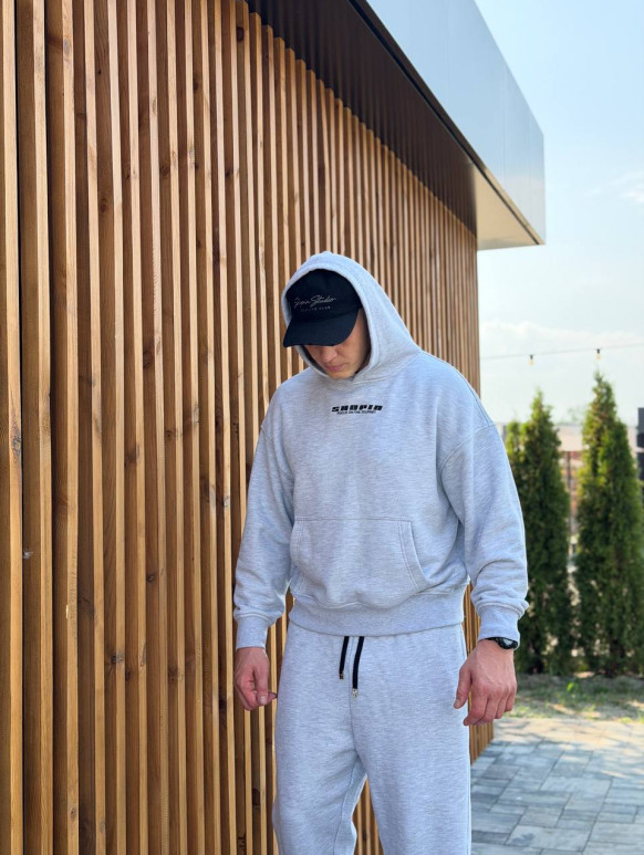 Чоловічий костюм PREMIUM Cotton світло-сірий